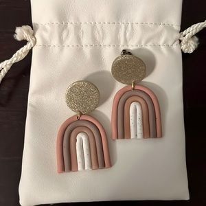 Clay rainbow earrings